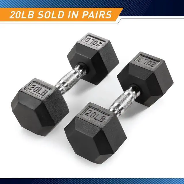 Alt view image 2 of 7 - MARCY Rubber Hex Dumbbell