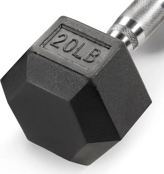 Alt view image 7 of 7 - MARCY Rubber Hex Dumbbell