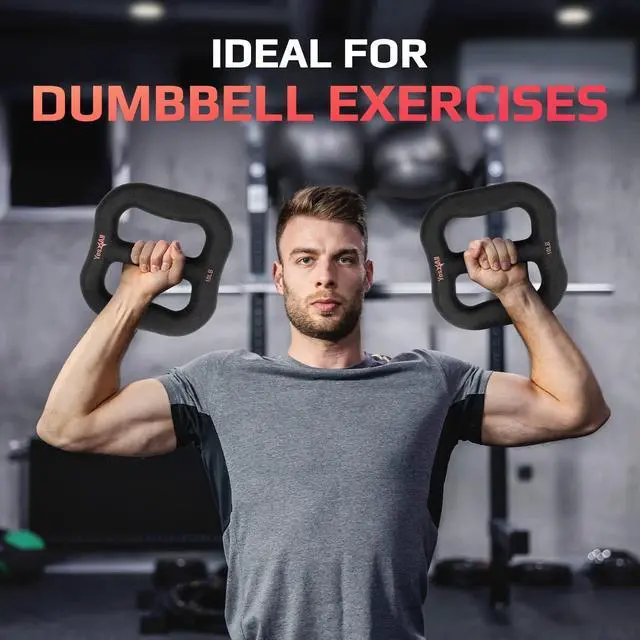 Alt view image 4 of 7 - Yes4All 3-in-1 Multifunctional Neoprene Dumbbell/Multi-Usage Dumbbell with Solid Core, Ergonomic Curve,Black