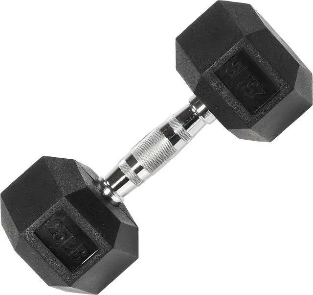 Alt view image 7 of 7 - 25 LB Hex Dumbbell Exercise & Fitness Weights Dumbbells for Women & Men 25 Pound Free Weight