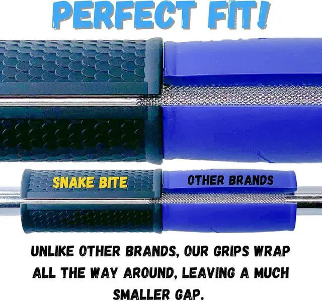 Alt view image 4 of 7 - Snake Bite Grips  Thick Bar/Dumbbell Grips Muscle Growth Adapter