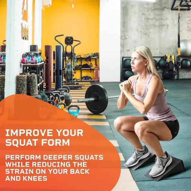 Alt view image 3 of 6 - Lifepro Metal Squat Wedge Block Set - Two Squat Ramp Wedges with Resistance Band, Weightlifting Metal Slant Board, Calf Raise Stretcher, Squat Wedge for Heel Elevated Squat, & Slant Board for Squats