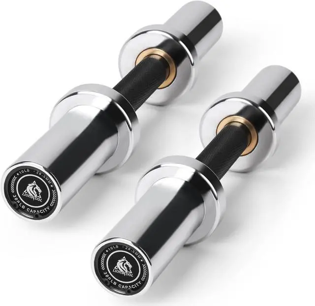 Main image of LIONSCOOL 16"/20 Loadable Dumbbells Pairs in Commercial Grade, Heavy Duty Olympic Dumbbell Bar/Handle for Strength Training, Compatible with 2 Standard Plates