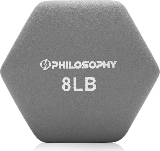 Alt view image 3 of 6 - Philosophy Gym Set of 2 Neoprene Dumbbell Hand Weights, Hexagon Shape