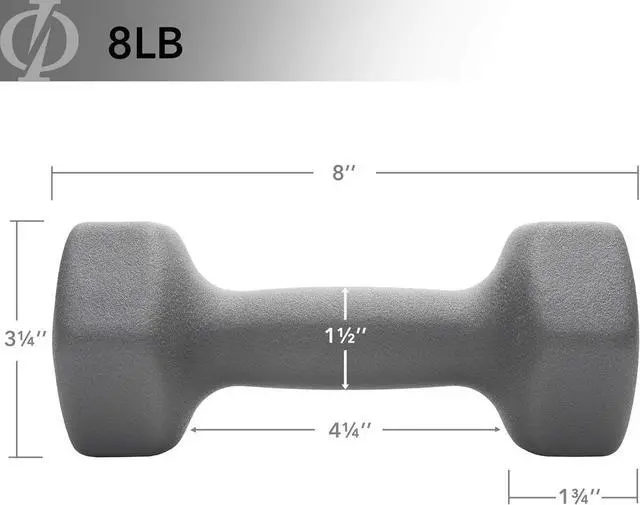 Alt view image 4 of 6 - Philosophy Gym Set of 2 Neoprene Dumbbell Hand Weights, Hexagon Shape