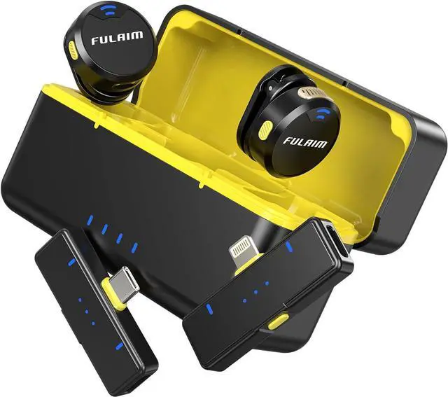 Main image of FULAIM X3 Wireless Lavalier Microphone with 32H Charging Case for iPhone/Android/PC, DSP Noise Reduction Mini Lapel Microphone for Video Recording, Vlogging, YouTube, Interview, Live Streaming