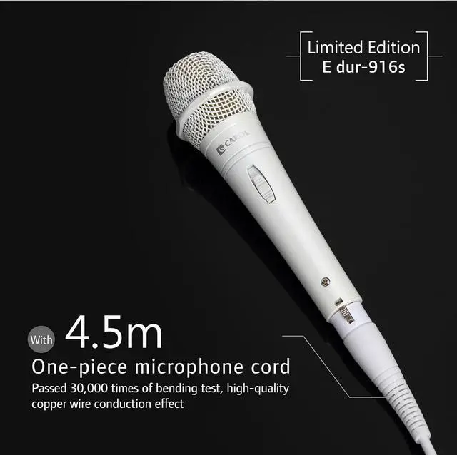 Alt view image 5 of 7 - CAROL Dynamic Microphone with Super-Cardioid E dur-916S, Optimized for All Vocal Applications, Minimizes Handling Noise without compromising Sound Quality (White Edition)