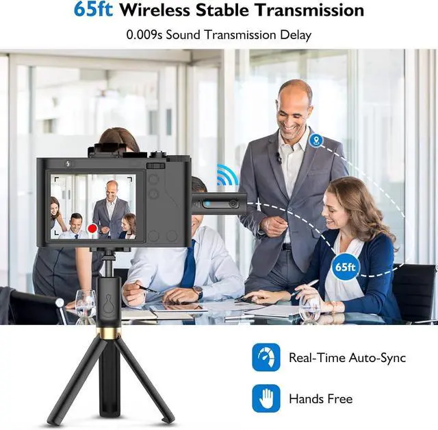 Alt view image 6 of 7 - Wireless Lavalier Microphone for iPhone, Android Phone, Camera - Recording Omnidirectional Condenser Mic Ultra Low Delay, Lapel Noise canceling Mic for Video YouTube Interview Tiktok Vlog