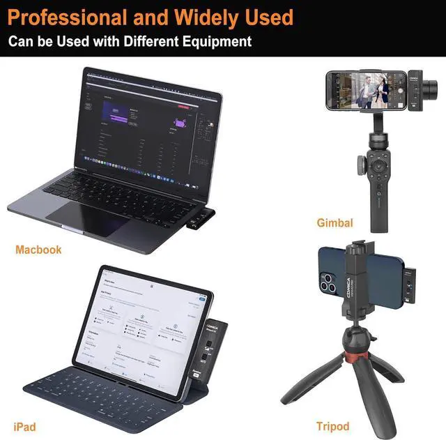 Alt view image 5 of 7 - comica Wireless Microphone for iPhone, BoomX-D MI2 2.4G Dual Wireless Lavalier Microphone for iPhone Video Recording, Lapel Mic for iOS Vlogging YouTube Facebook Tiktok Livestream Interview