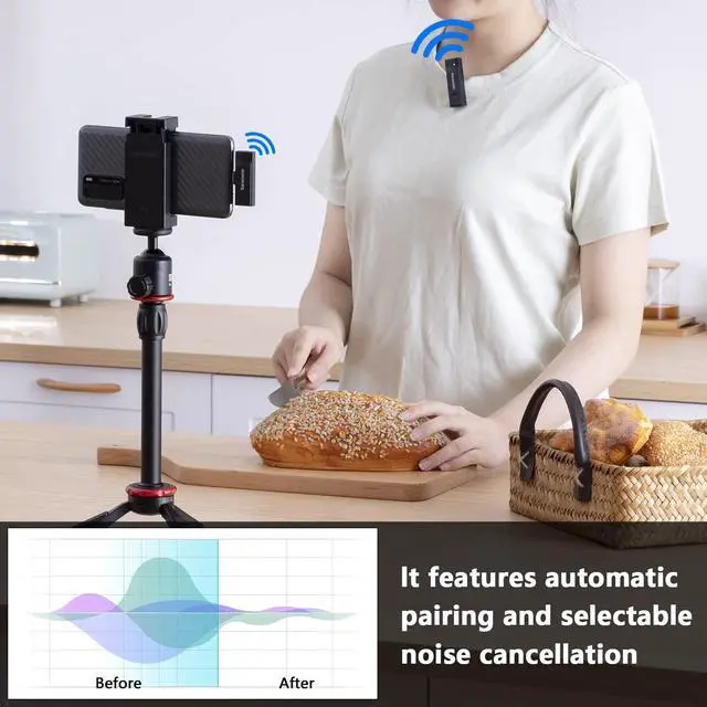 Alt view image 4 of 7 - Saramonic Wireless Microphone for Android, Blink GO-U1 Wireless Lavalier Microphone with Noise Cancellation for Samsung/LG/Pixel/Android Type-C Devices YouTube Vlog Facebook Live Stream Interview