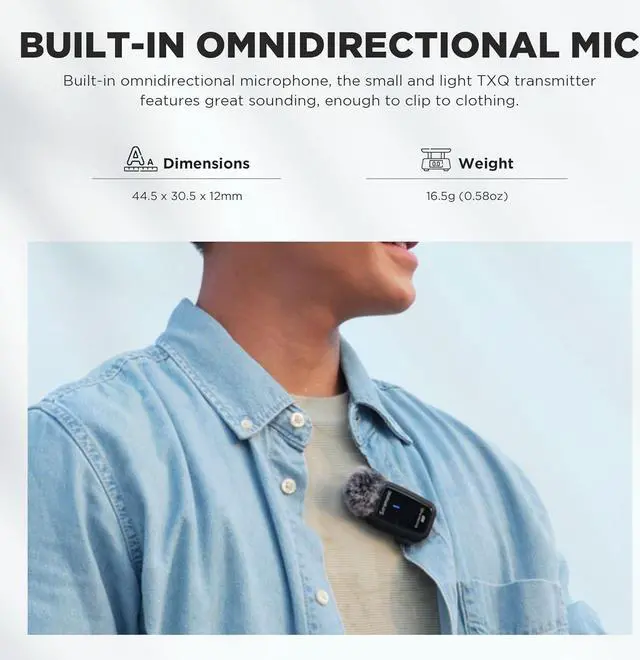 Alt view image 4 of 7 - Saramonic Blink500 Prox-Q4 Wireless Lavalier Microphone for iPhone iPad - mini Plug Play Cordless Lapel Mic for Vlog Podcast Facebook Live Stream Filming Video Recording (TX+TX+RX)