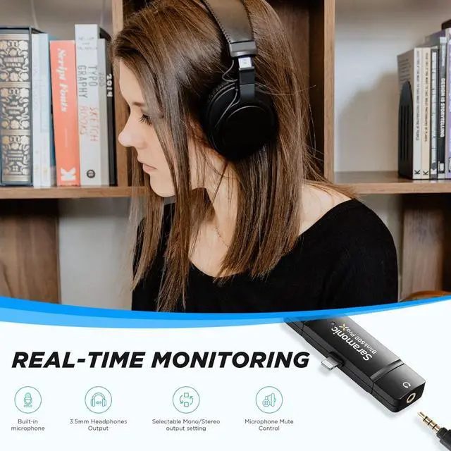 Alt view image 6 of 7 - Saramonic Blink500 Prox-Q4 Wireless Lavalier Microphone for iPhone iPad - mini Plug Play Cordless Lapel Mic for Vlog Podcast Facebook Live Stream Filming Video Recording (TX+TX+RX)