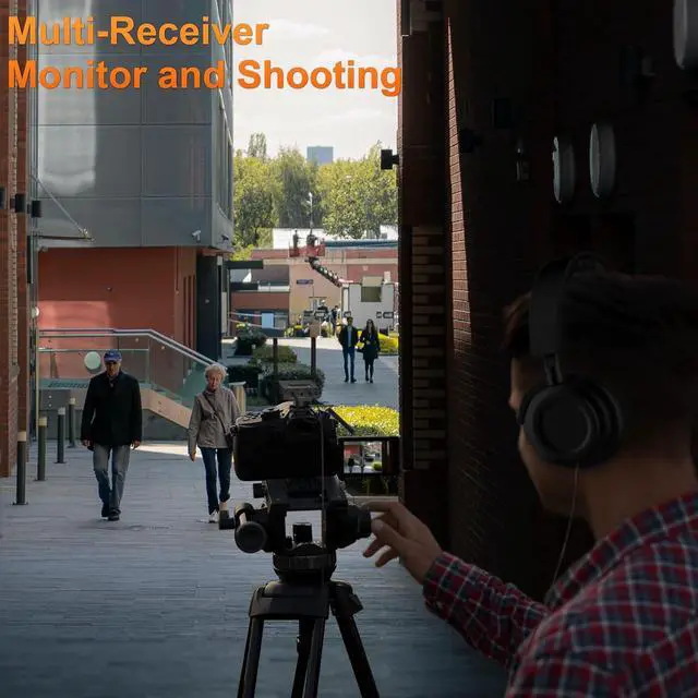 Alt view image 7 of 7 - BoomX-U Qua 4-Channel UHF Wireless Lavalier Lapel Microphone System, 4 Audio Tracks Individual Output, Noise Cancellation, Monitor, 394' Range, Lav Mic for Camera, iPhone, Android, PC, etc