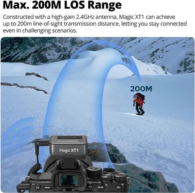 Alt view image 7 of 7 - GODOX Magic XT1 Wireless Lavalier Microphone, Microphone for Camera (2 TX + 1 RX Charging Case), Mini Mic with Noise Cancellation, 16H Battery, Touch Screen 200M/60ft