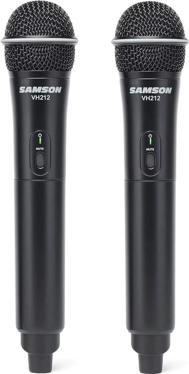 Alt view image 7 of 7 - Samson Stage 212 Dual Vocal VHF Frequency Agile Wireless System (2) Q6 Dynamic Mics