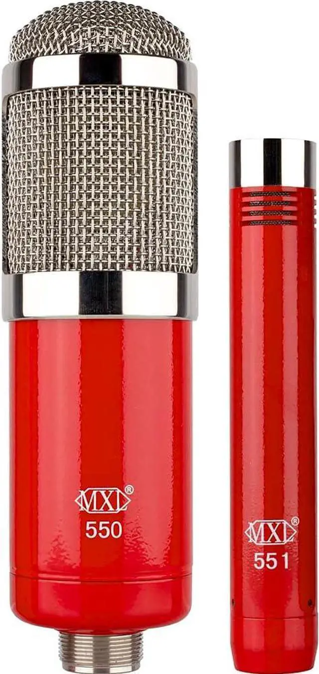 Main image of MXL 550/551R Microphone Ensemble with 550 Large Diaphragm and 551R Instrument Microphone - Red