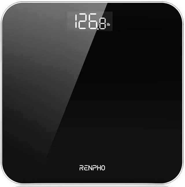 Main image of RENPHO Scale for Body Weight, Digital Bathroom Scale with Backlit LED Display, Highly Accurate & Measures Weight up to 400 lb/180kg, Batteries Included, Black-Core 1S