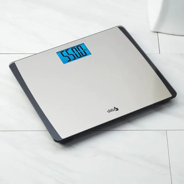 Alt view image 4 of 6 - Eat Smart Precision 550 Pound Extra-High Capacity Digital Bathroom Scale for Body Weight with Extra-Wide Platform, Stainless Steel