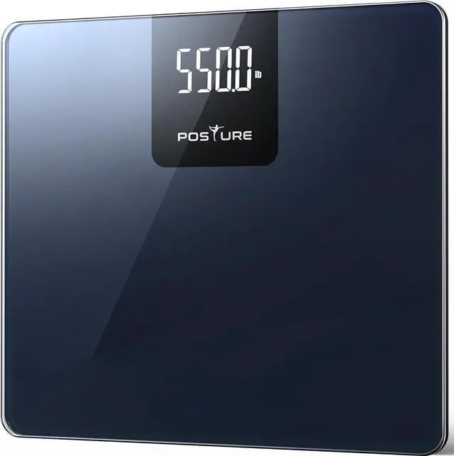 Main image of Posture 550lb Capacity Digital Bathroom Scale High Precision Body Weight Scale Extra Wide Platform Large LED Display, and Durable 8mm Tempered Glass Platform for Home