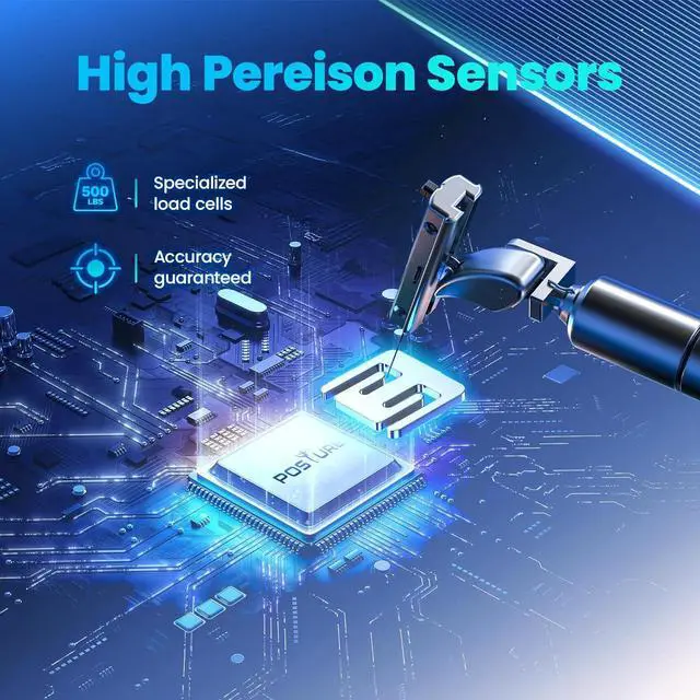 Alt view image 4 of 6 - Posture 550lb Capacity Digital Bathroom Scale High Precision Body Weight Scale Extra Wide Platform Large LED Display, and Durable 8mm Tempered Glass Platform for Home