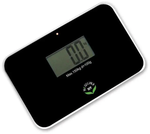Main image of NewlineNY Auto Step On Super Mini Travel Bathroom Scale, 5.25" x 8.5" SBB0638SM: Black