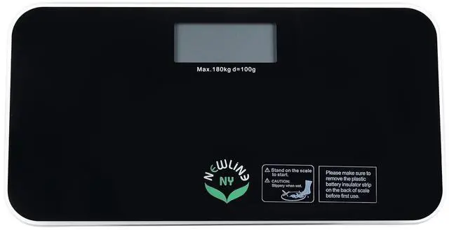 Main image of NewlineNY SBB0718M-NYBK Step-On Mini Travel Bathroom Scale, Cool Black