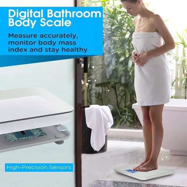 Alt view image 3 of 7 - Talking Scales for Body Weight, Highly Accurate Digital Talking Bathroom Scale with Large LCD Screen, Auto On & Off, Talking Scales for Visually Impaired or Elderly, Includes Batteries, 551 LB