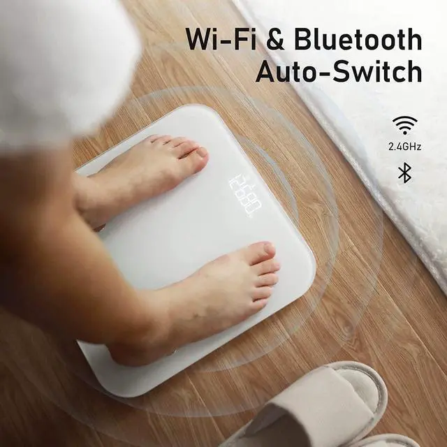 Alt view image 3 of 6 - Arboleaf Smart Scale for Body Weight Bathroom Scale Digital Scale Body Weight and Fat, Wi-Fi Bluetooth, Smartphone APP, 14 Body Metrics, Wireless Cloud-Storage, Unlimited Data and Users, BMI, BMR