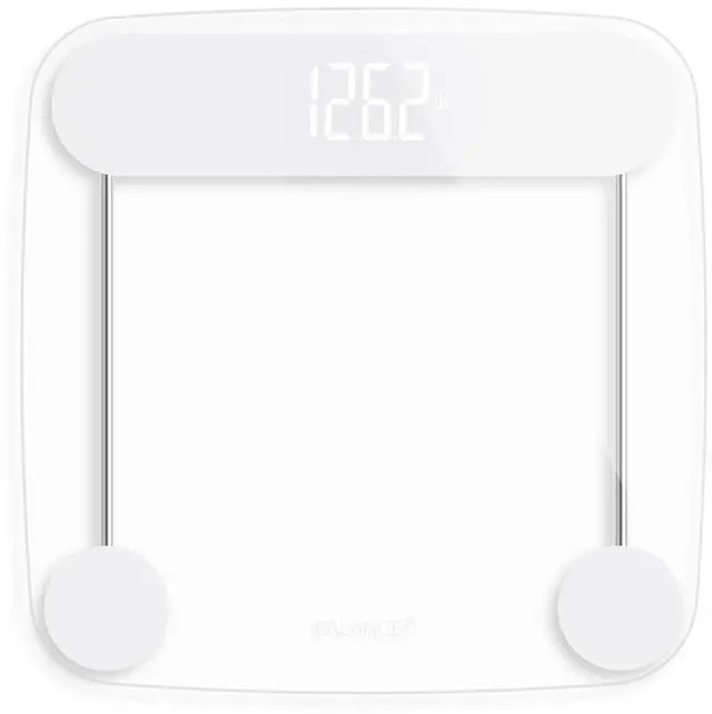 Main image of Greater Goods Digital Weight Bathroom Scale, Shine-Through Display, Accurate Glass Scale, Non-Slip and Scratch Resistant, Body Weight (Clear)