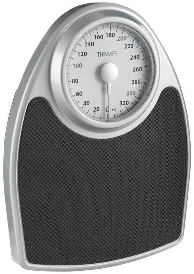 Main image of Thinner by Conair Scale for Body Weight, Analog Bathroom Scale in Black