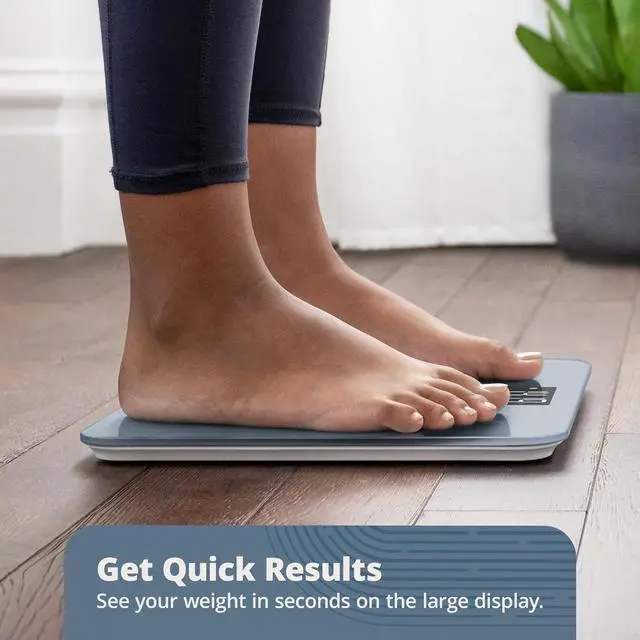 Alt view image 5 of 7 - Greater Goods Digital AccuCheck Bathroom Scale for Body Weight, Capacity up to 400 lbs, Batteries Included, Stone Blue
