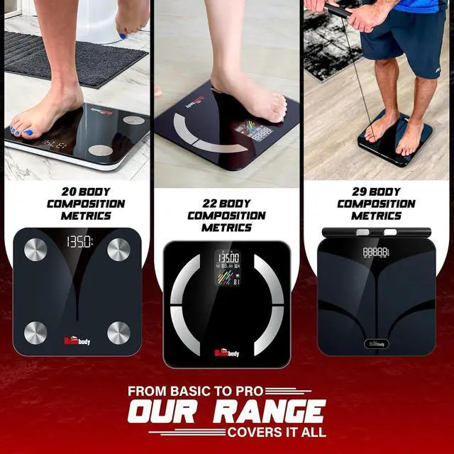 Alt view image 7 of 7 - Smart Digital Bathroom Body Scale | Large Display Accurate Result | 22 Metrics Including Cardiac Index, Heart Rate, Body Fat, Lean Body Mass | Tempered Glass, App Support Bluetooth