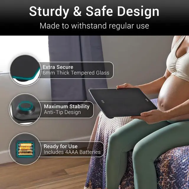 Alt view image 4 of 7 - Vive Precision Smart Scale Digital Bathroom Scale for Body Weight