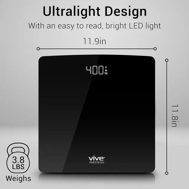 Alt view image 5 of 7 - Vive Precision Smart Scale Digital Bathroom Scale for Body Weight