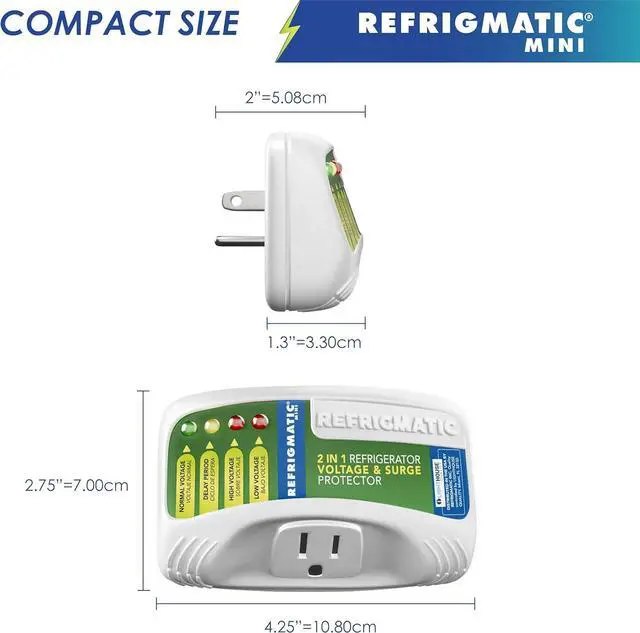 Alt view image 6 of 7 - WS-36300 Electronic Voltage & Surge Protector for Refrigerators Up to 27 cu. ft. Protect Your Refrigerator Against High and Low Voltage, Brownouts and Spikes, (2 Pack)