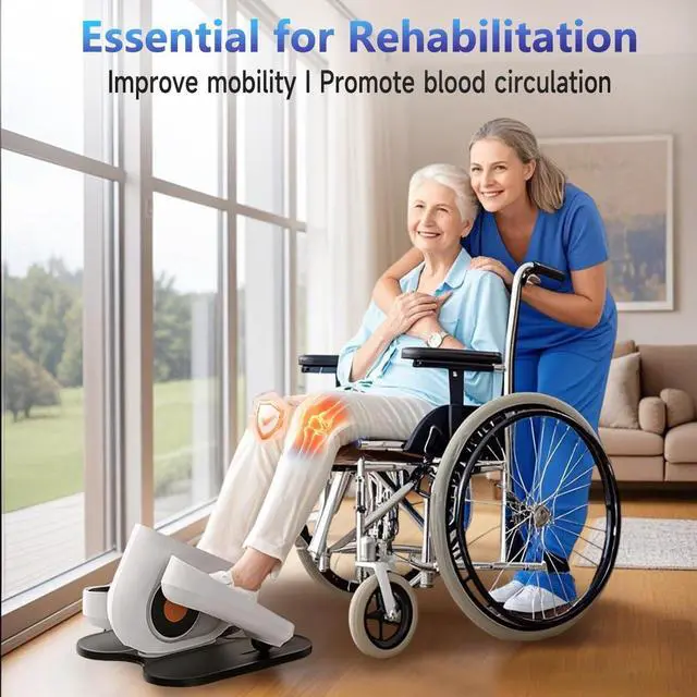 Alt view image 6 of 7 - Under Desk Elliptical Machine, Electric Ellipse Leg Exerciser While Sitting for Seniors Adults, Leg Ercise Pro, Leg Exerciser While Sitting, Home Use Seated Ellipse Leg Exerciser