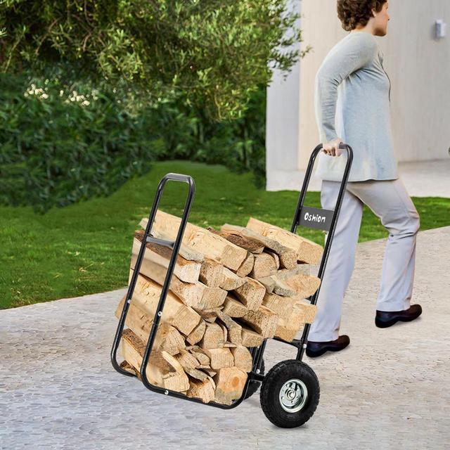 Rolling firewood online cart