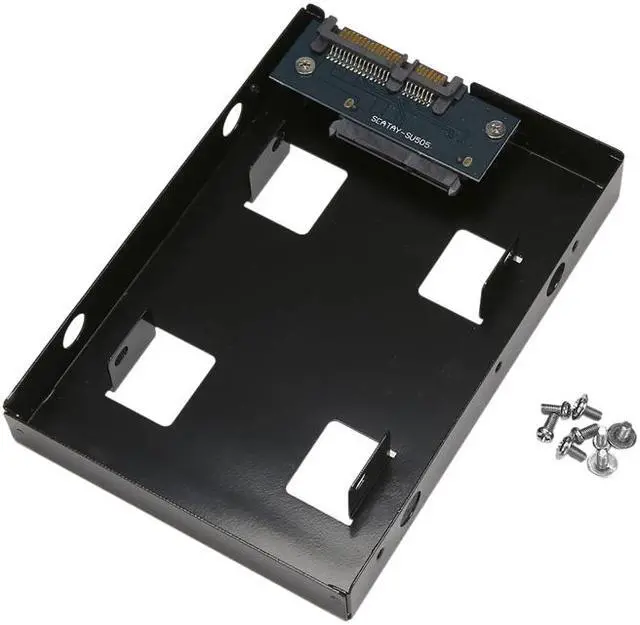 Alt view image 4 of 5 - 2.5 Inch SATA SSD or Mechanical Hard Disk to 3.5 Inch SATA SSD,SSD Bracket Tray 2.5 Inch to 3.5 Inch Hard Disk Bay