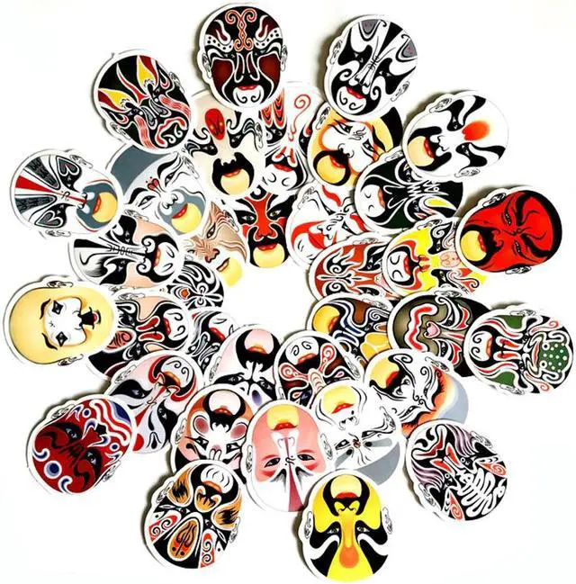 Main image of Facial Makeup Graffiti Stickers, Artistic Style, Computer, Mobile Phone and Tablet Decoration Stickers 35 Cool Stickers