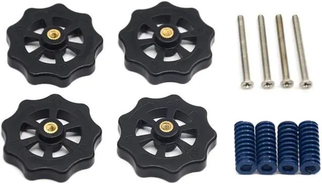 Main image of 4 Pcs Upgraded Hand Twist Leveling Nut Diameter 40mm+ 4PCS Hot Bed Compression Mould Die Springs + 4PCS M3X35 Screws