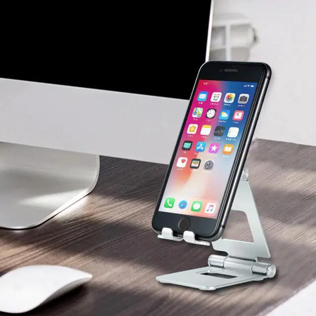 Alt view image 6 of 6 - 1pc Aluminum Alloy Folding Adjustable Mobile Phone Holder Portable  Folding Desktop Stand For Tablet Mobile Phone Support