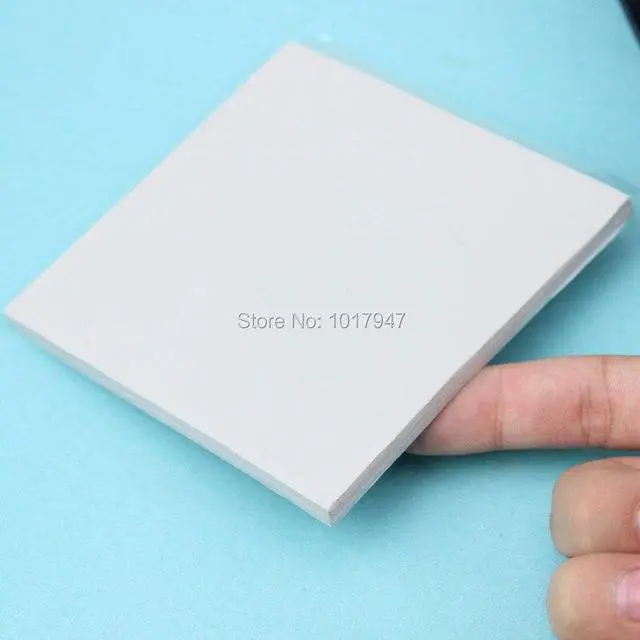 Alt view image 3 of 6 - 2Pcs lot 3mm Thickness 100x100x3mm White Compound Conductive GPU SMD DIP IC Silicone Thermal Pads Pad