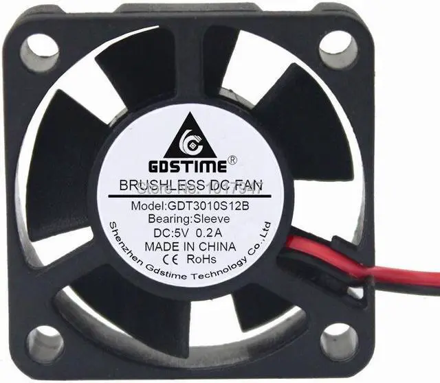 Alt view image 5 of 5 - 50Pieces lot Gdstime DC 3010S 5V 2Pin 30mm 3cm 30x10mm Processor Cooling Fan