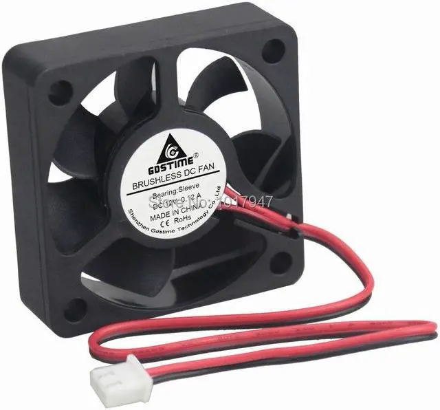 Alt view image 2 of 6 - 100 Pieces LOT Gdstime 5cm 50mm x 15mm DC 12V 2Pin Mini Brushless PC Computer Case Cooler Cooling Fan