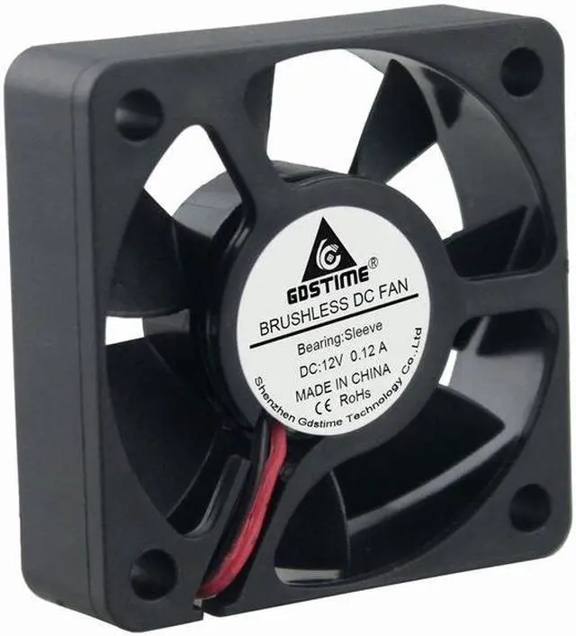 Alt view image 5 of 6 - 100 Pieces LOT Gdstime 5cm 50mm x 15mm DC 12V 2Pin Mini Brushless PC Computer Case Cooler Cooling Fan