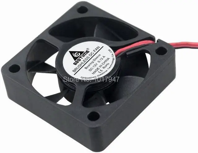Alt view image 3 of 6 - 100 Pieces LOT Gdstime 5cm 50mm x 15mm DC 12V 2Pin Mini Brushless PC Computer Case Cooler Cooling Fan