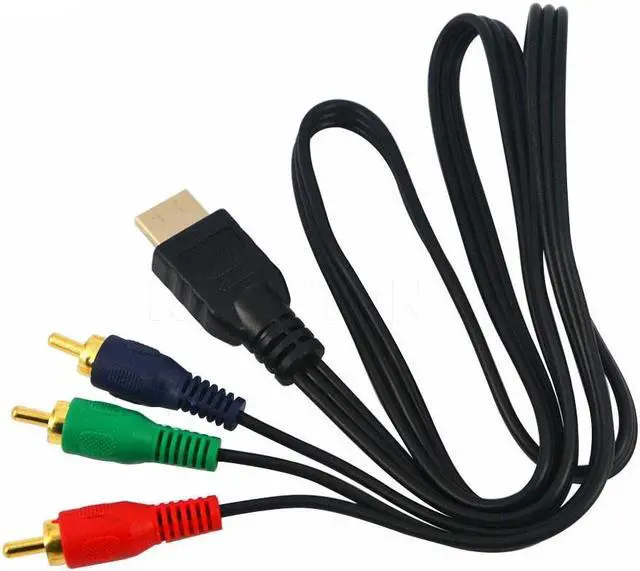 Alt view image 3 of 4 - 1m HDMI-compatible To RCA Video Audio HDMI-compatible Cable 1080P 3 AV Cord Converter Adapter for HDTV TV Set-Box DV DVD Laptop