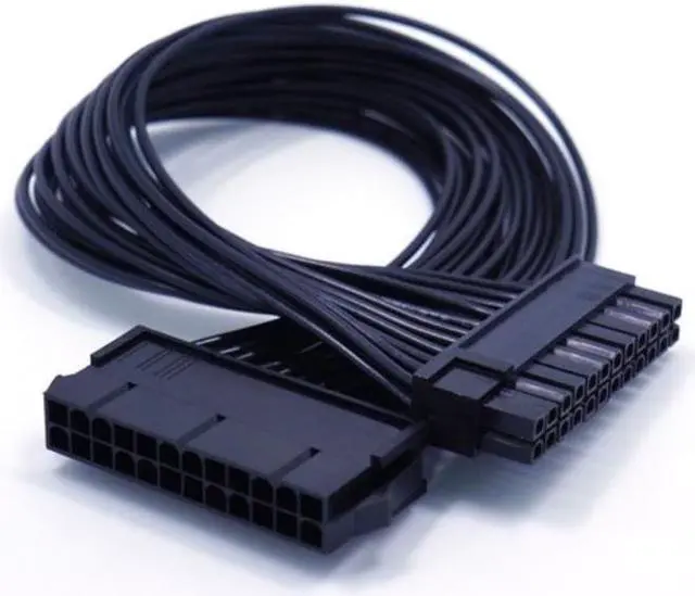 Alt view image 3 of 3 - 18AWG ATX 24(20+4)Pin Female Motherboard PSU Power Supply Male To Female 24Pin PSU Extension Cable Mainboard Adaptor 32CM