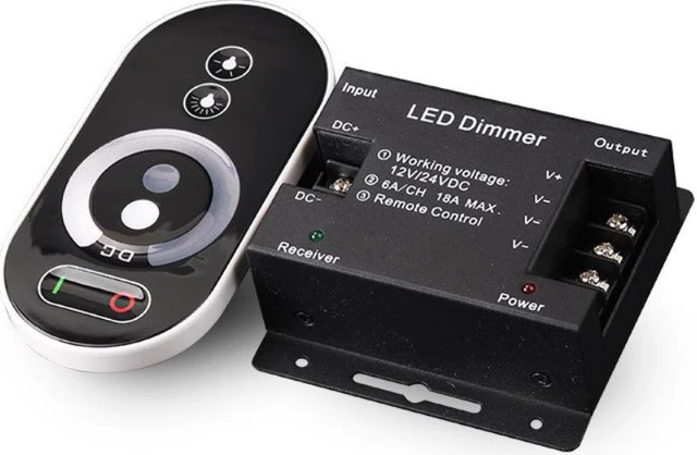 Main image of 12V Dimmer Dimmer LED Controller DC24V 432W Dimmer 6A/CH RF Touch Remote Control For Lamp Bulb Strip Driver Single Color Light