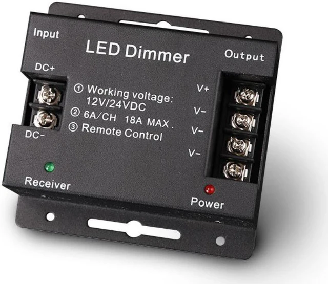 Alt view image 3 of 3 - 12V Dimmer Dimmer LED Controller DC24V 432W Dimmer 6A/CH RF Touch Remote Control For Lamp Bulb Strip Driver Single Color Light